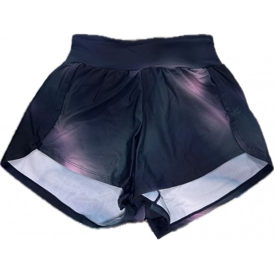 SHORTS BODY FOR SURE SPORT AURORA - ROXO/ESTAMPADO